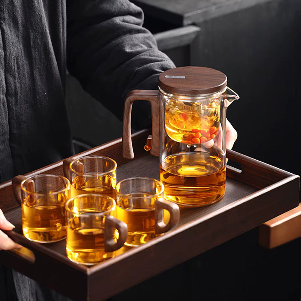 Glass tea Infuser kettle with switch
