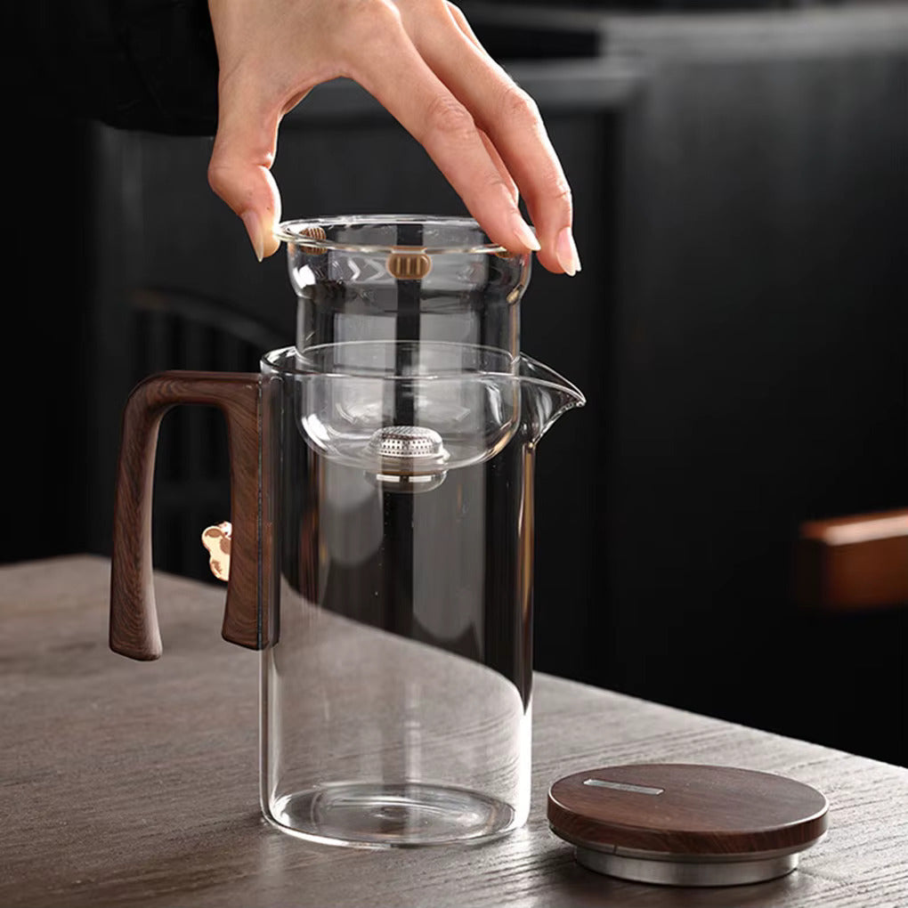 Glass tea Infuser kettle with switch