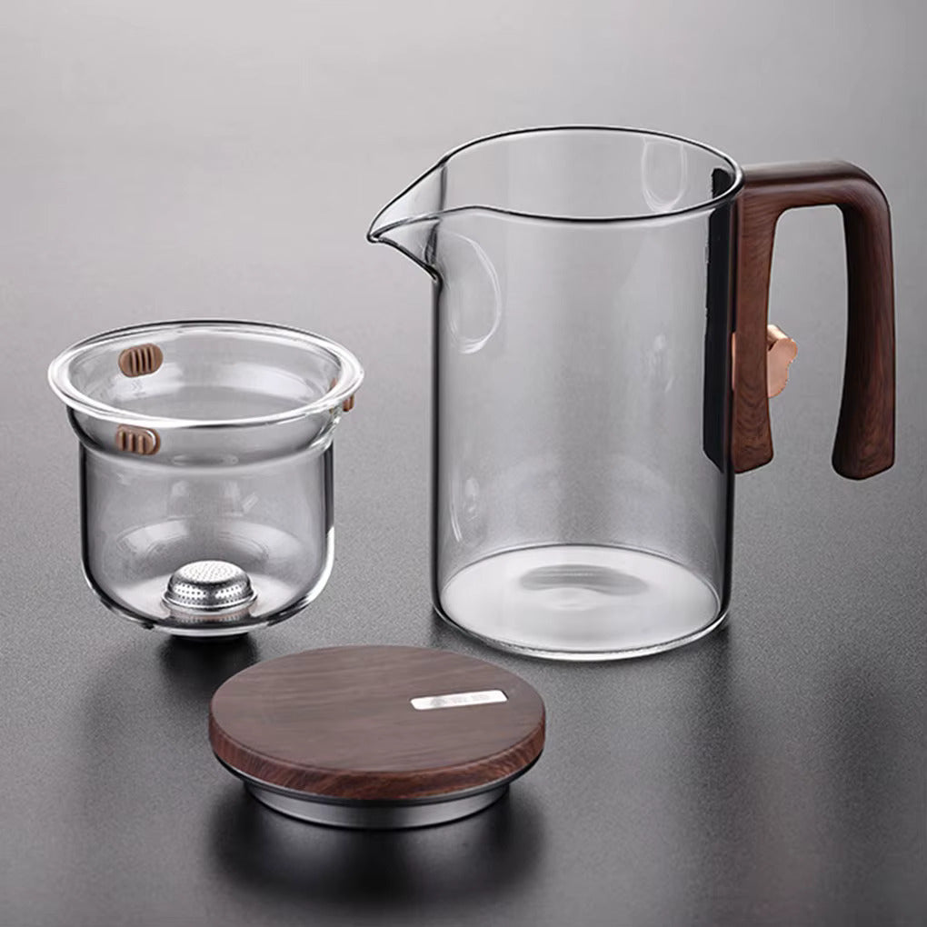 Glass tea Infuser kettle with switch