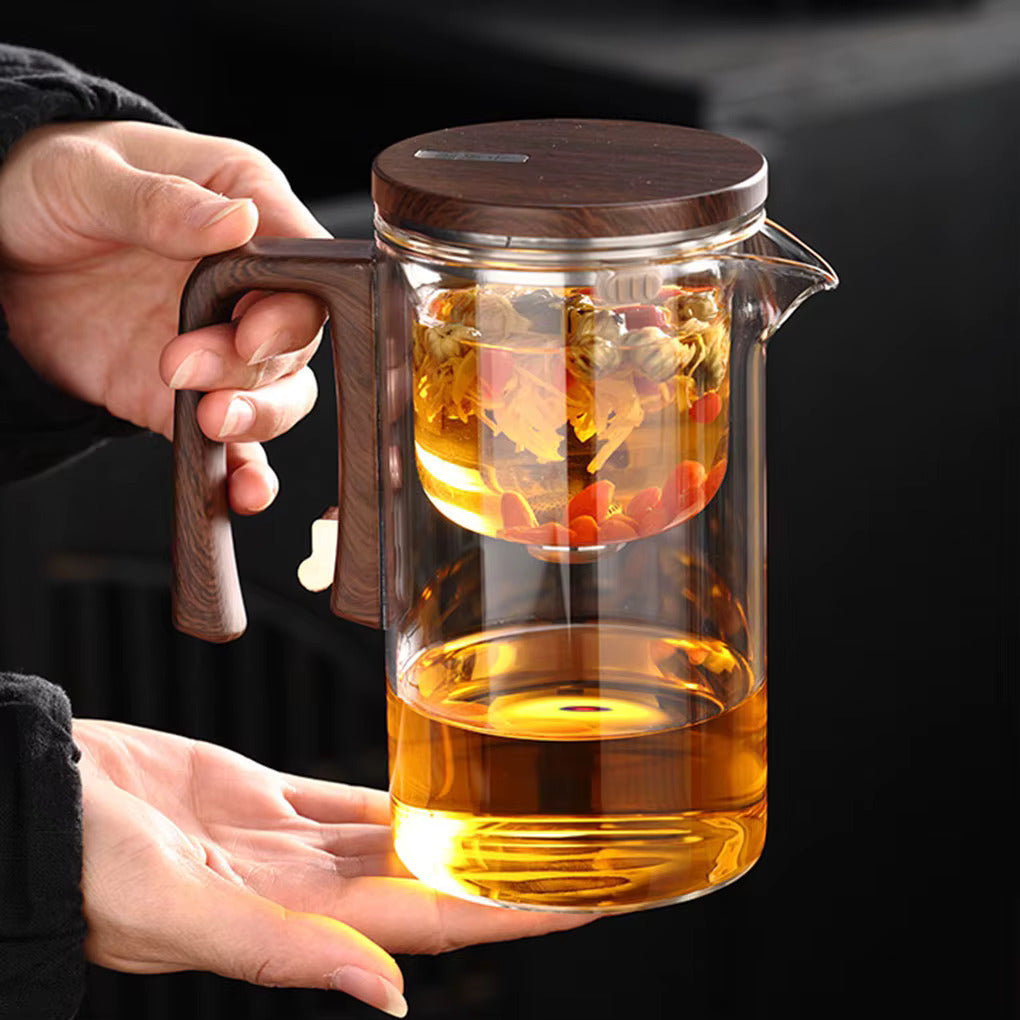 Glass tea Infuser kettle with switch