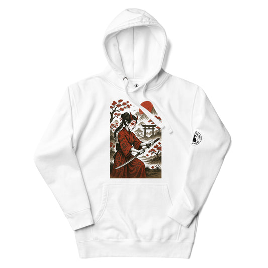 White Geisha Warrior Training Chill Monk Way Unisex Hoodie