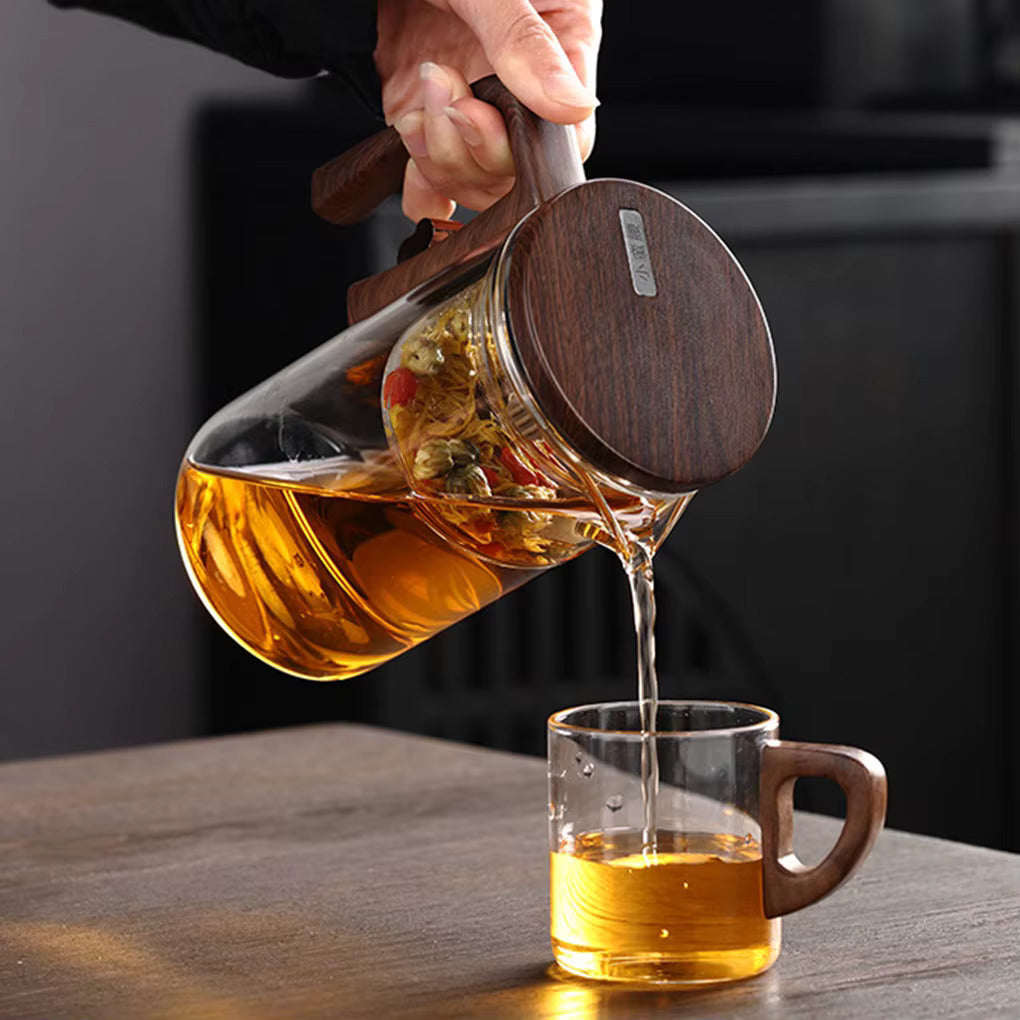Glass tea Infuser kettle with switch