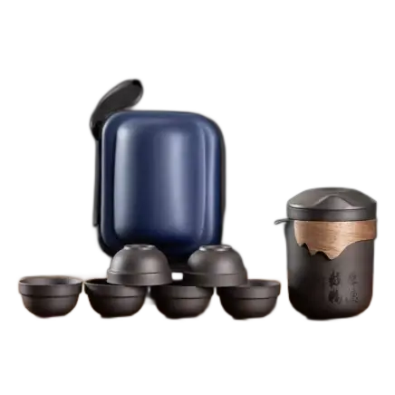 Travel Clay 6 cup tea set