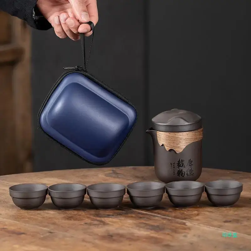 Travel Clay 6 cup tea set